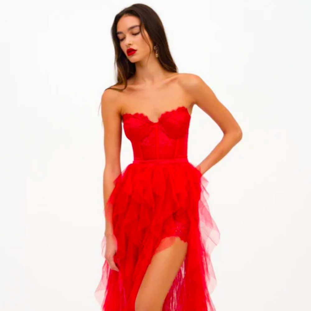 NWT For Love and Lemons Bustier Gown